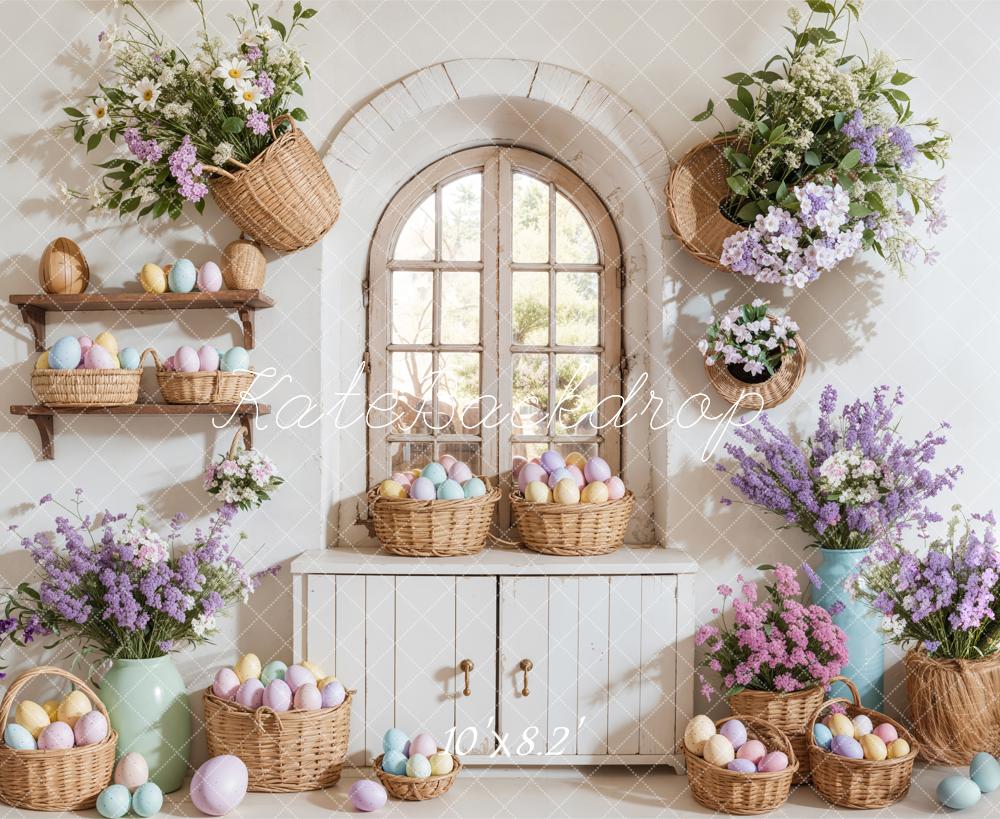 Kate Easter Egg Floral Baskets Window Backdrop Designed by Emetselch - Image 5