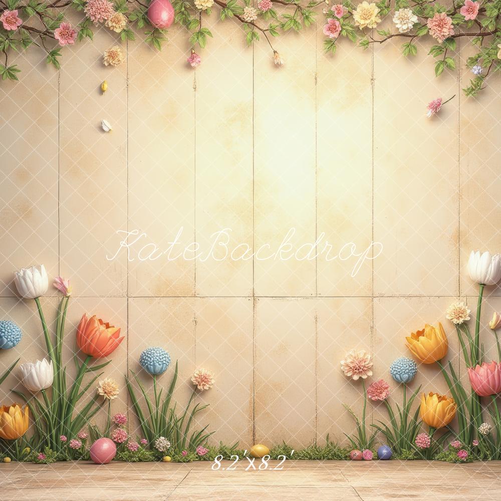 Kate Easter Egg Floral Vintage Wall Backdrop Designed by Laura Bybee - Image 5
