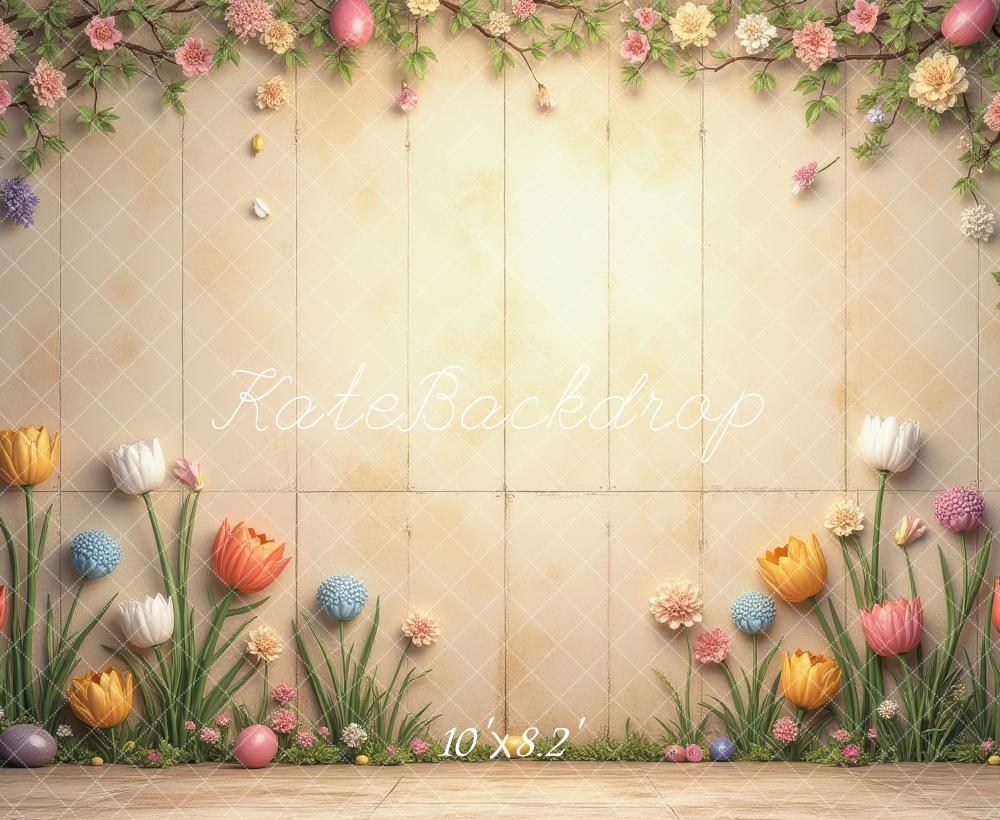 Kate Easter Egg Floral Vintage Wall Backdrop Designed by Laura Bybee - Image 6