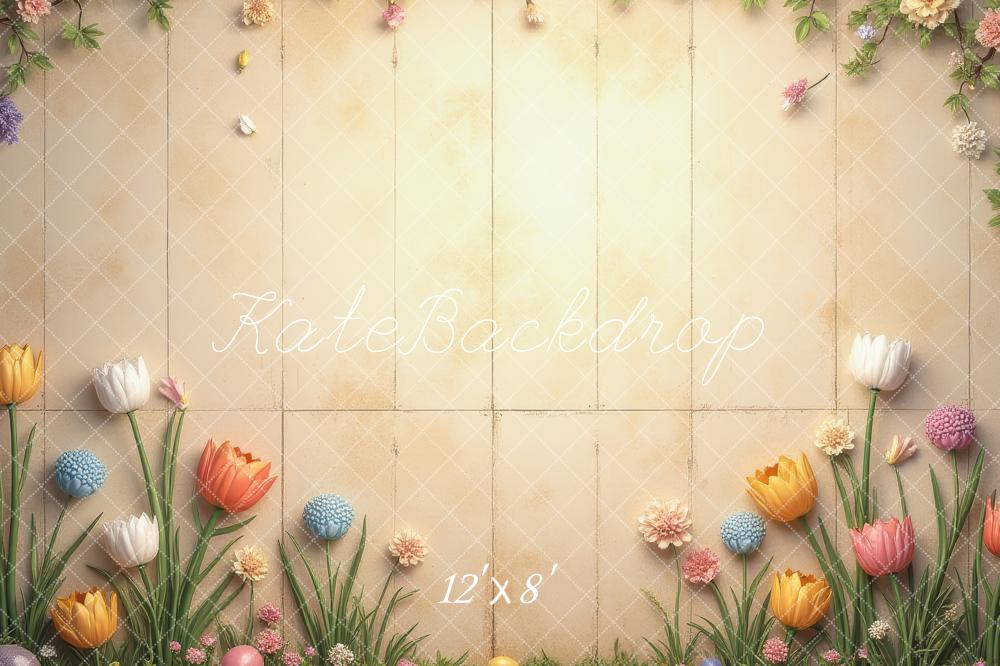 Kate Easter Egg Floral Vintage Wall Backdrop Designed by Laura Bybee - Image 8