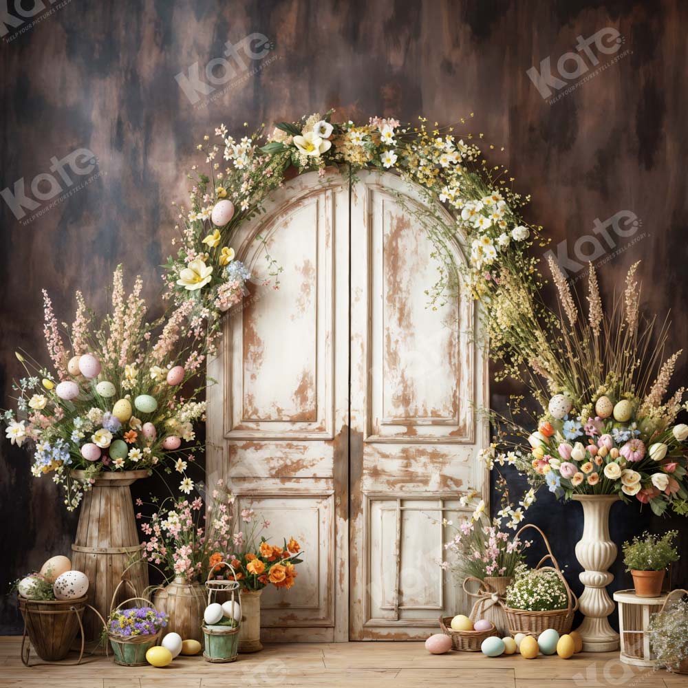 Kate Easter Egg Flower White Wooden Door Backdrop Designed by Chain Photography - Image 2