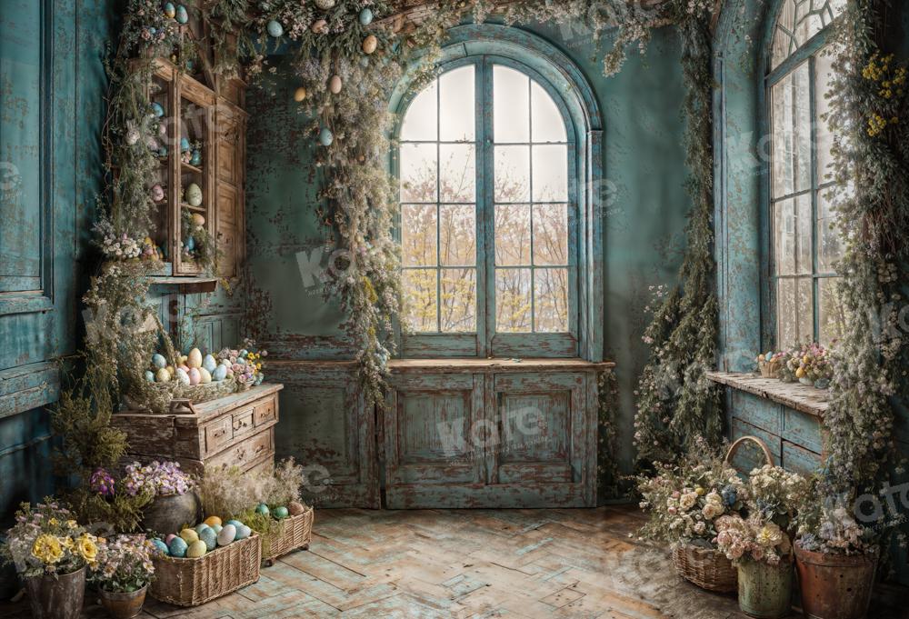 Kate Easter Egg Potted Window Room Backdrop for Photography - Image 2