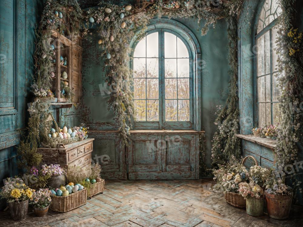 Kate Easter Egg Potted Window Room Backdrop for Photography - Image 6