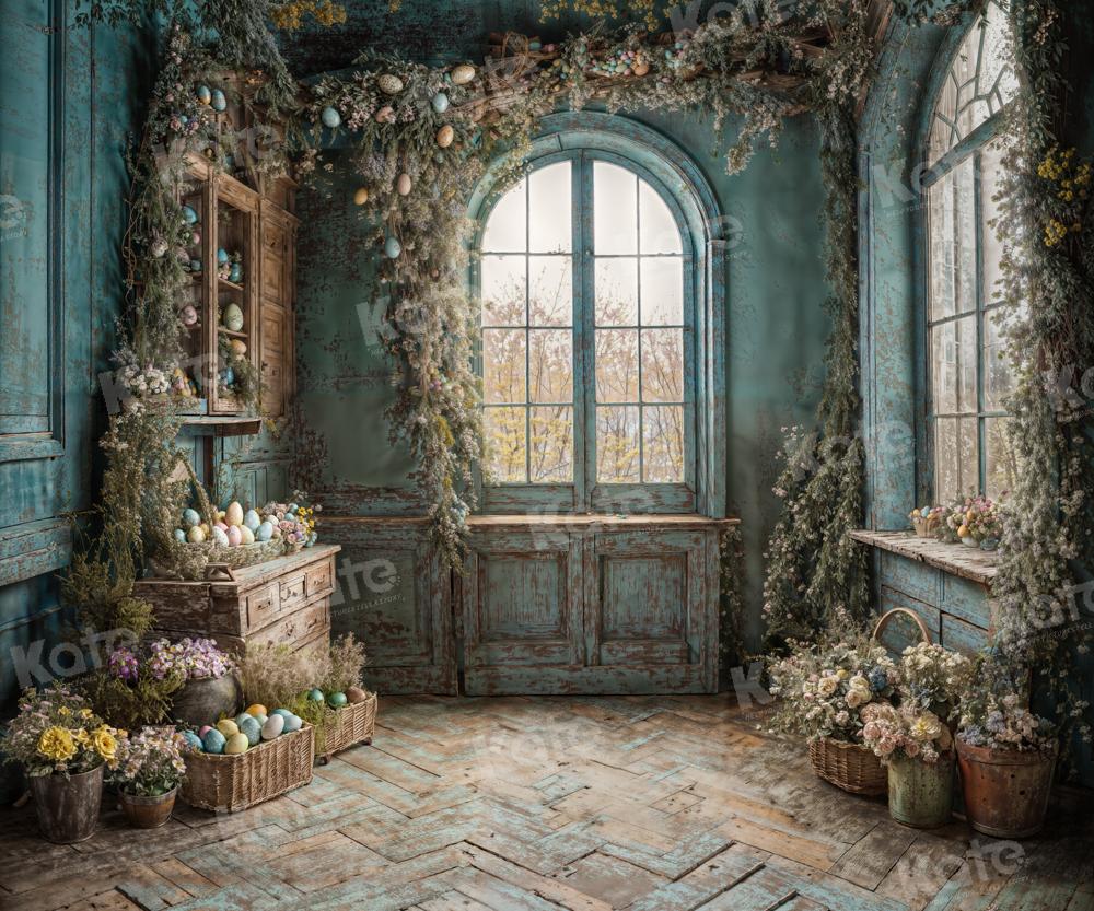 Kate Easter Egg Potted Window Room Backdrop for Photography - Image 7