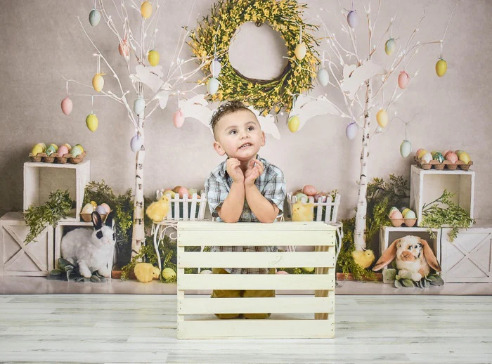 Kate Easter Egg Trees and Bunnies Backdrop Designed By Mandy Ringe Photography - Image 3