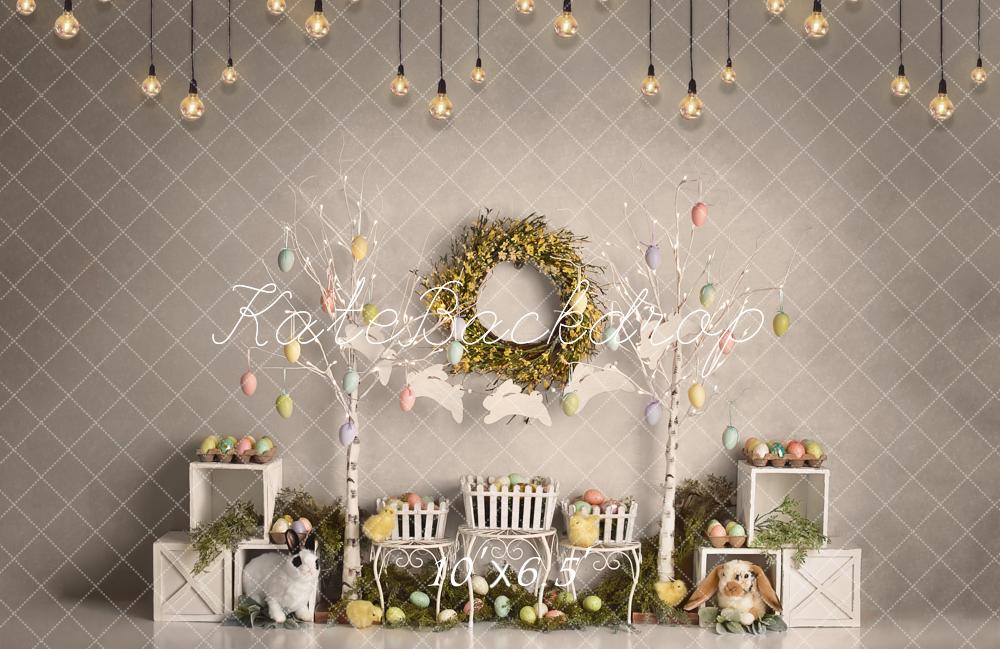 Kate Easter Egg Trees and Bunnies Backdrop Designed By Mandy Ringe Photography - Image 5