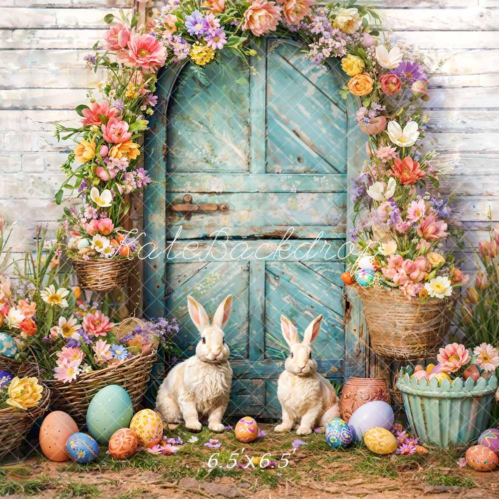Kate Easter Eggs Flower Bunny Arch Backdrop Designed by Emetselch - Image 2