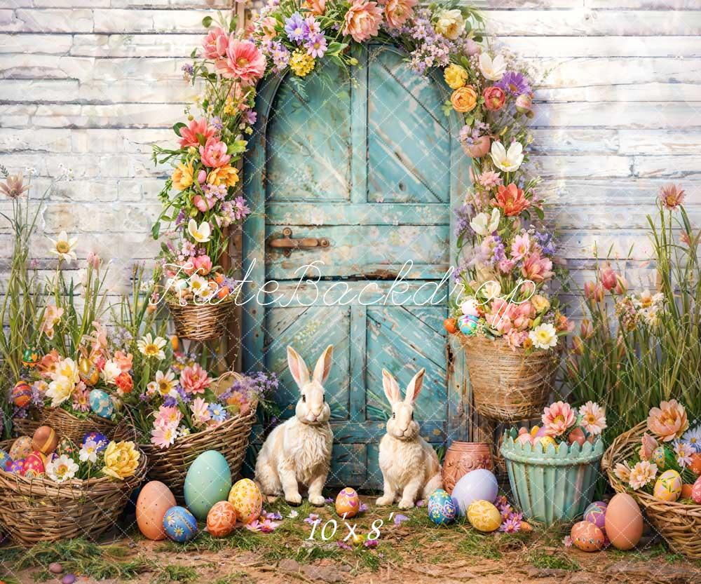 Kate Easter Eggs Flower Bunny Arch Backdrop Designed by Emetselch - Image 5