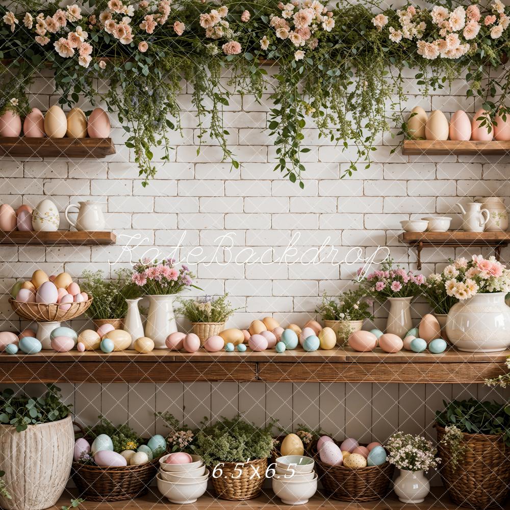 Kate Easter Eggs Flowers Kitchen Backdrop Designed by Emetselch - Image 4