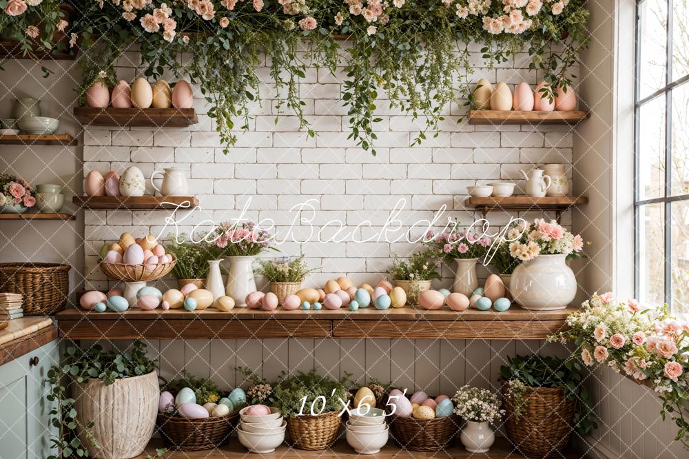 Kate Easter Eggs Flowers Kitchen Backdrop Designed by Emetselch - Image 6