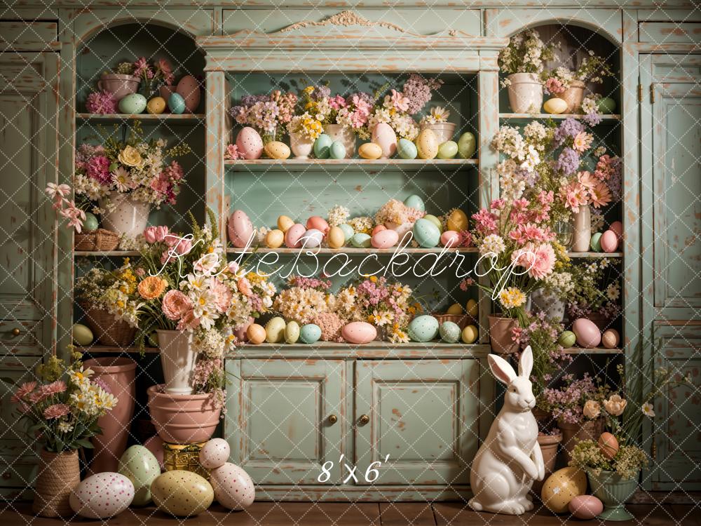 Kate Easter Eggs Flowers Rabbit Kitchen Backdrop Designed by Emetselch - Image 3