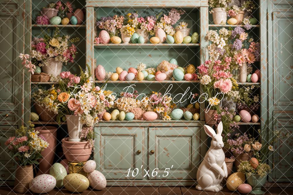 Kate Easter Eggs Flowers Rabbit Kitchen Backdrop Designed by Emetselch - Image 4