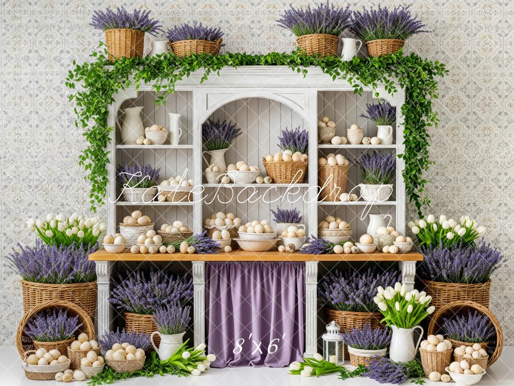 Kate Easter Eggs Lavender Tulips Cabinet Backdrop Designed by Patty Robert - Image 3