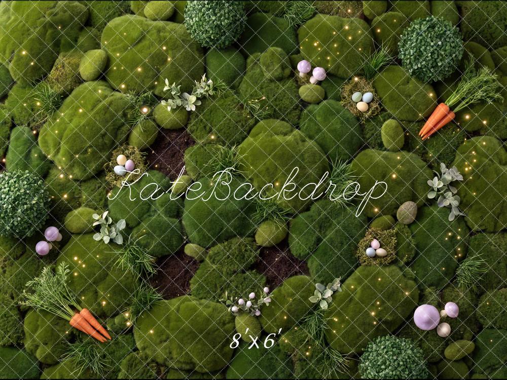 Kate Easter Eggs Moss Carrots Green Floor Backdrop Designed by Mini MakeBelieve - Image 3