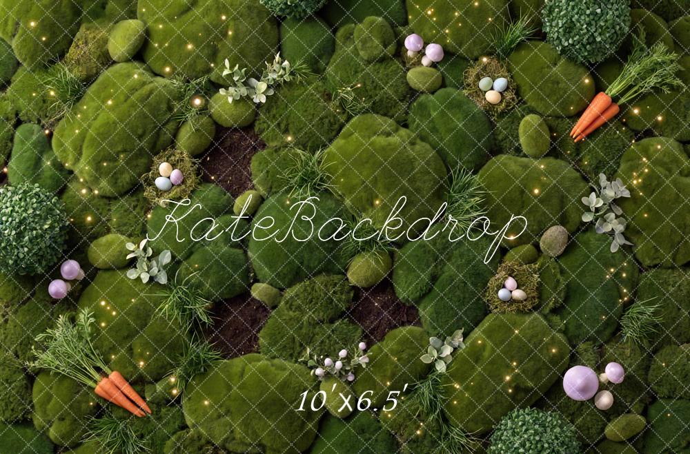 Kate Easter Eggs Moss Carrots Green Floor Backdrop Designed by Mini MakeBelieve - Image 4