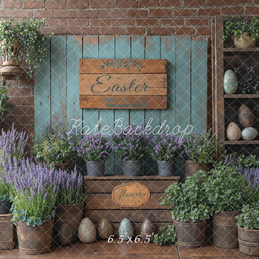 Kate Easter Eggs Rustic Green Backdrop Designed by Emetselch - Image 2