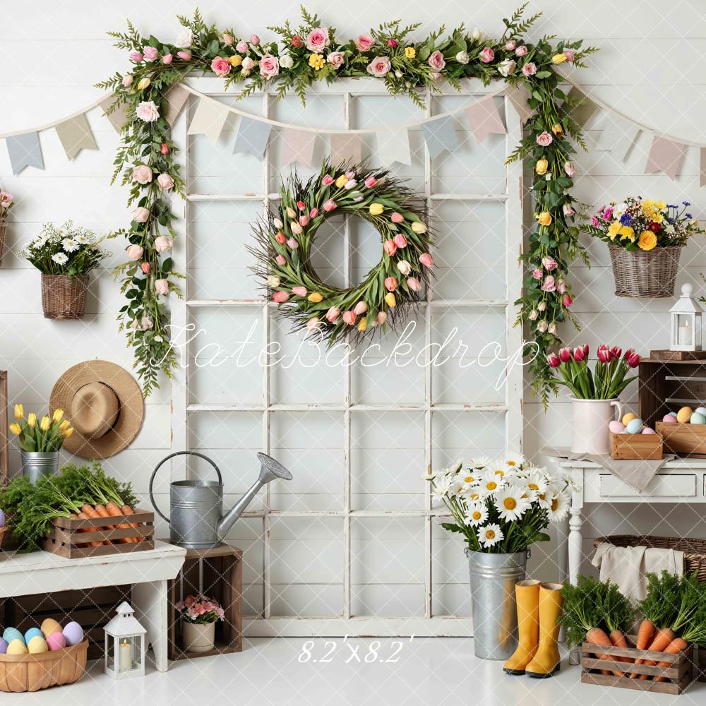 Kate Easter Eggs Wreath Rustic Crates Backdrop Designed by Mini MakeBelieve - Image 5