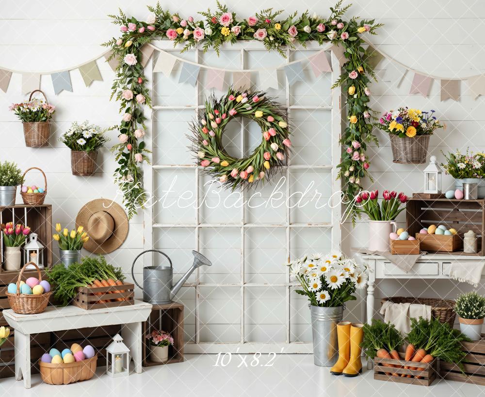 Kate Easter Eggs Wreath Rustic Crates Backdrop Designed by Mini MakeBelieve - Image 6