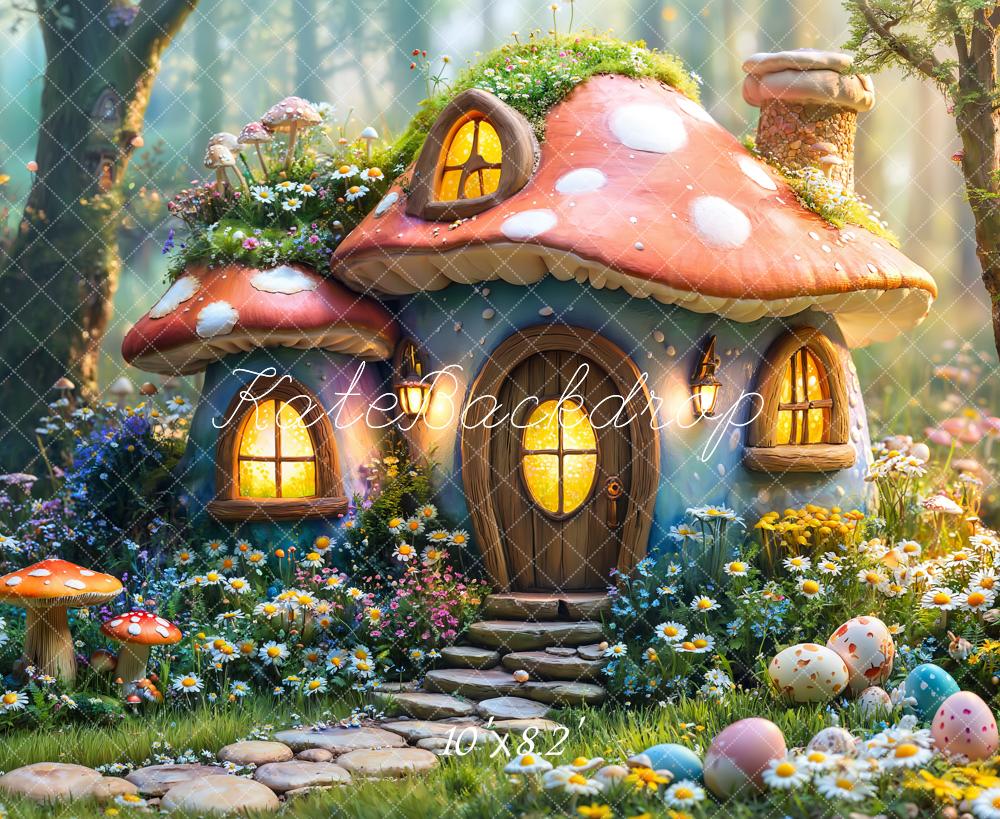 Kate Easter Fairy Mushroom House Forest Backdrop Designed by Emetselch - Image 10
