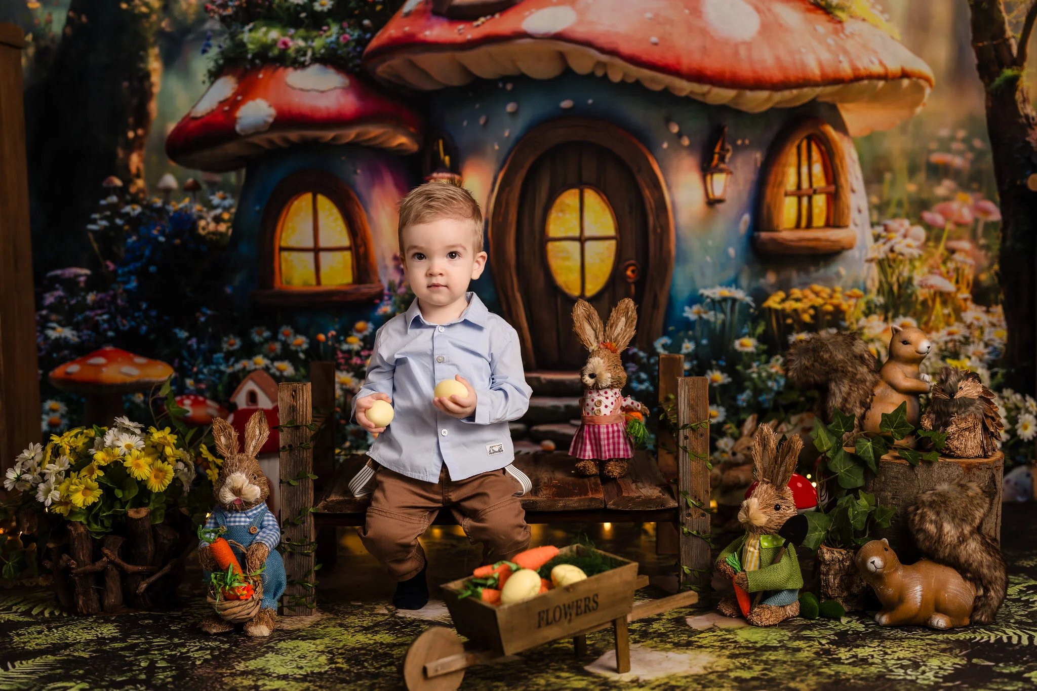 Kate Easter Fairy Mushroom House Forest Backdrop Designed by Emetselch - Image 4