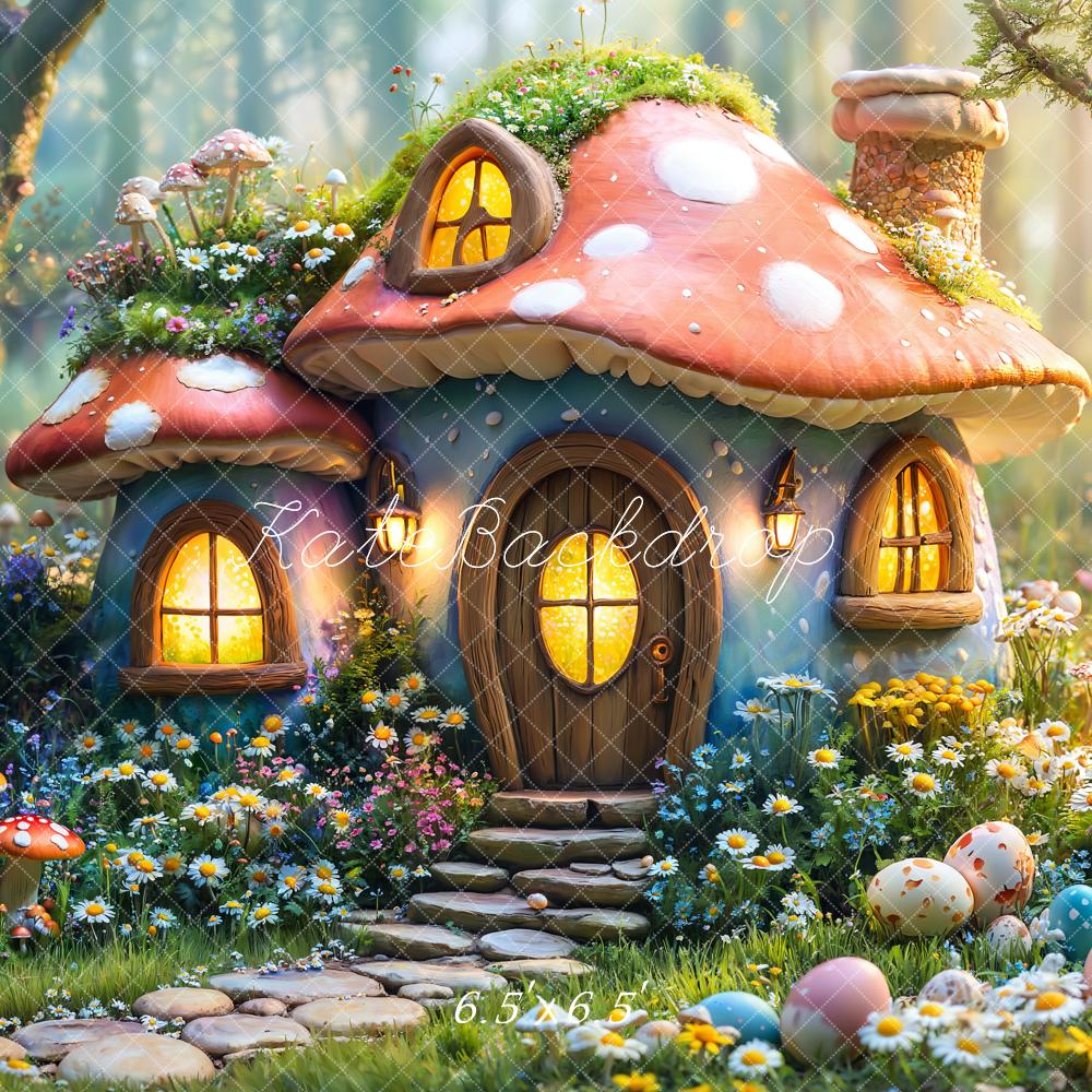 Kate Easter Fairy Mushroom House Forest Backdrop Designed by Emetselch - Image 7