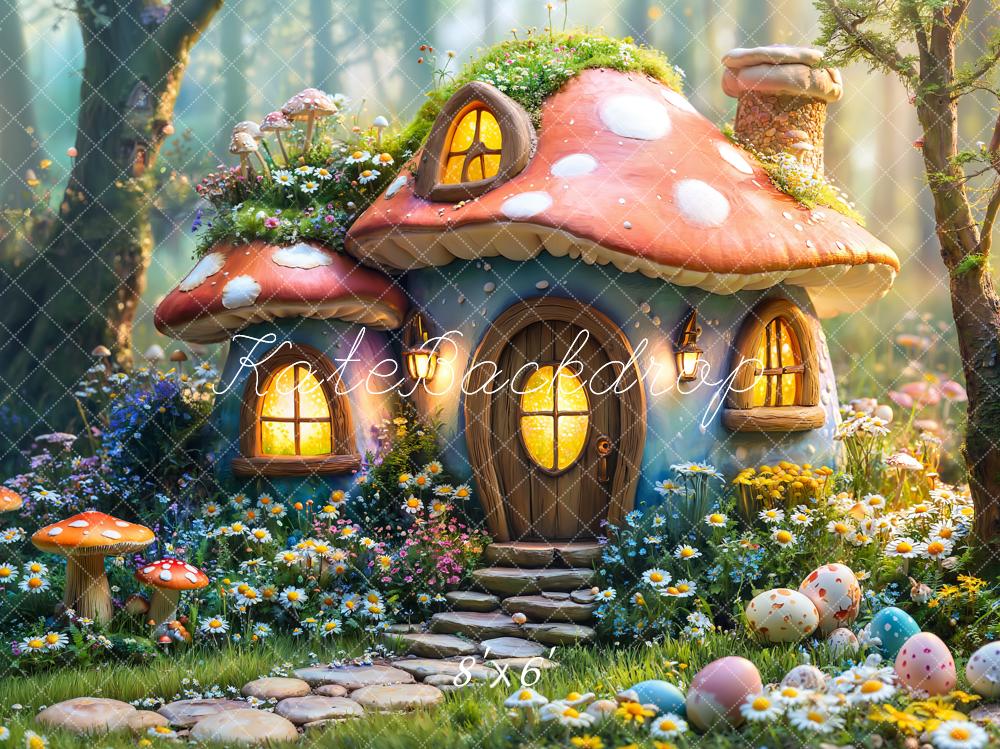 Kate Easter Fairy Mushroom House Forest Backdrop Designed by Emetselch - Image 8