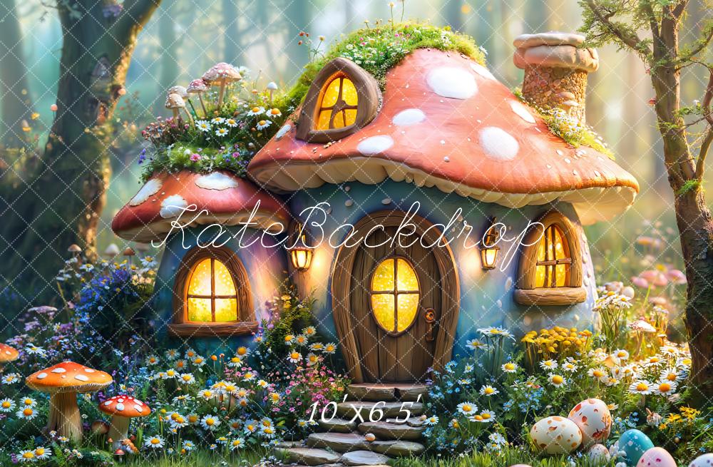 Kate Easter Fairy Mushroom House Forest Backdrop Designed by Emetselch - Image 9