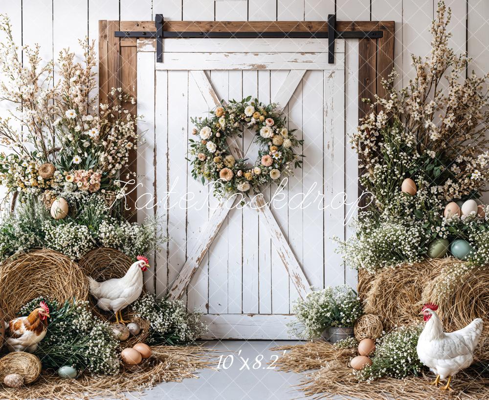 Kate Easter Farmhouse Spring Floral Backdrop Designed by Emetselch - Image 6
