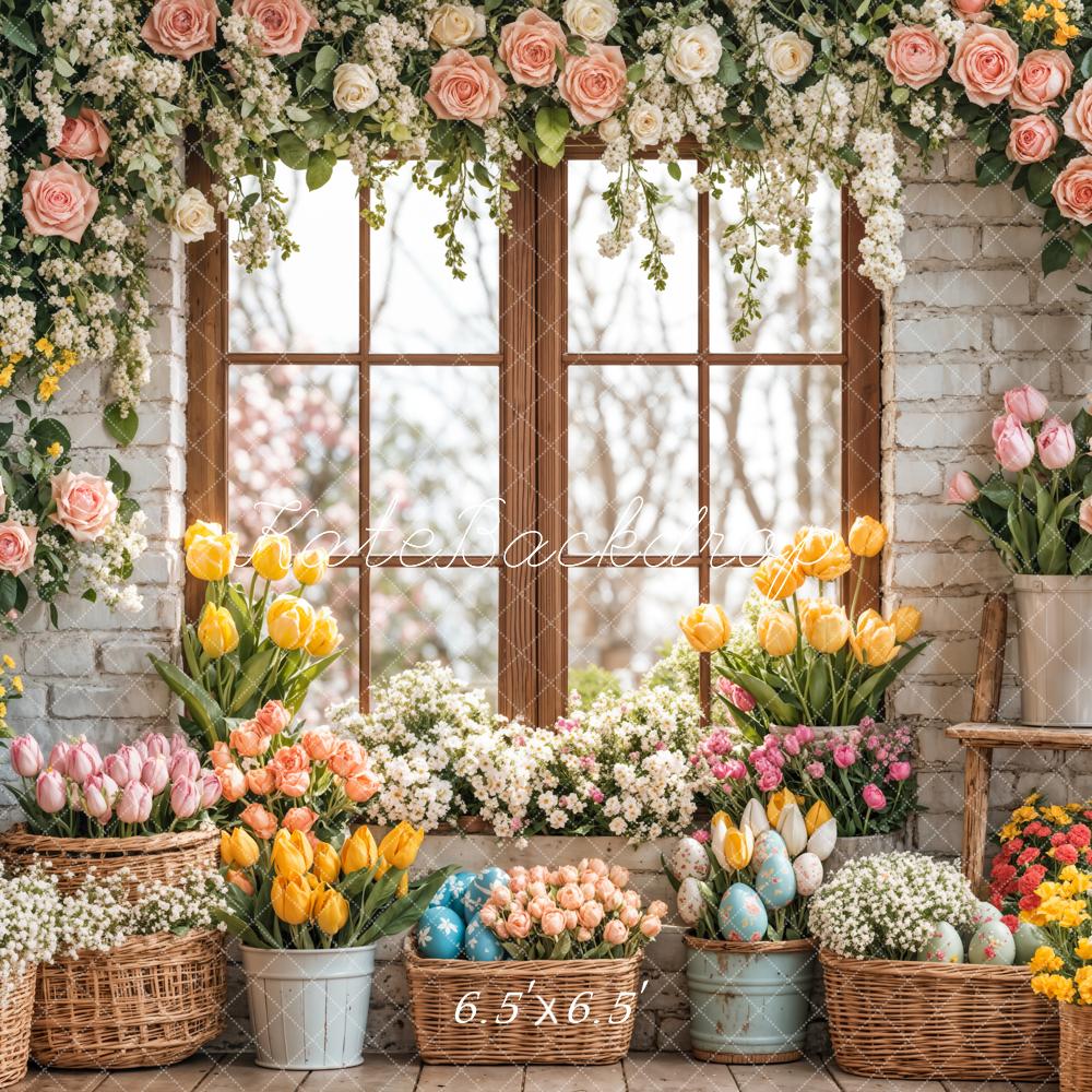 Kate Easter Floral Arch Spring Window Backdrop Designed by Emetselch - Image 5