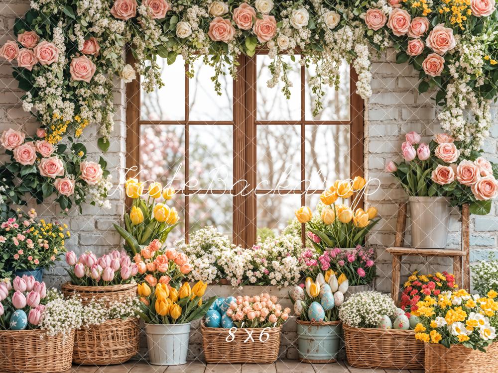 Kate Easter Floral Arch Spring Window Backdrop Designed by Emetselch - Image 6
