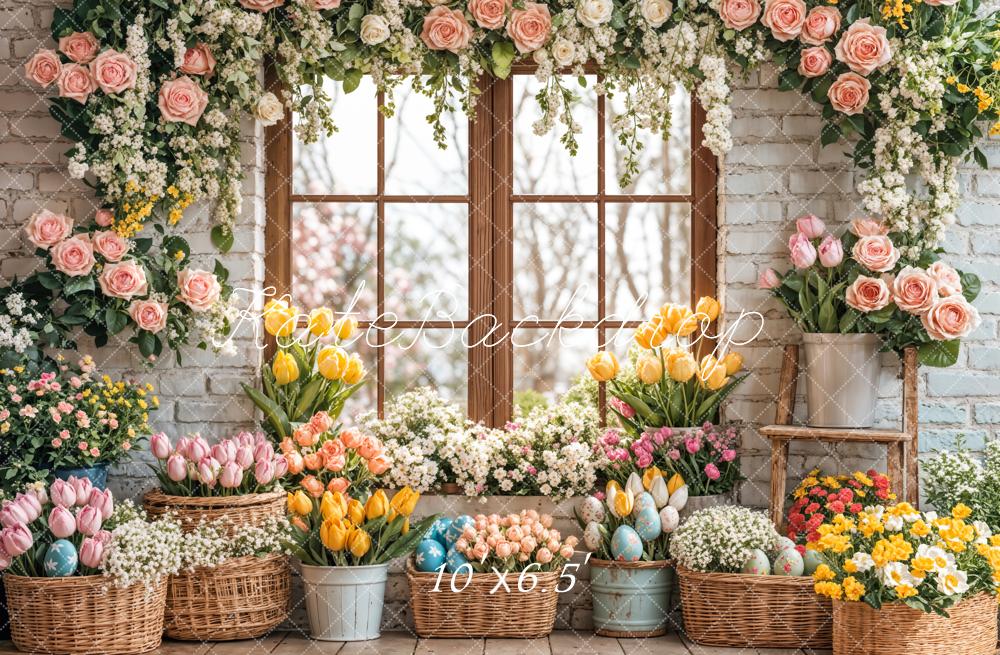 Kate Easter Floral Arch Spring Window Backdrop Designed by Emetselch - Image 7