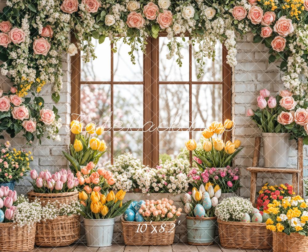 Kate Easter Floral Arch Spring Window Backdrop Designed by Emetselch - Image 8