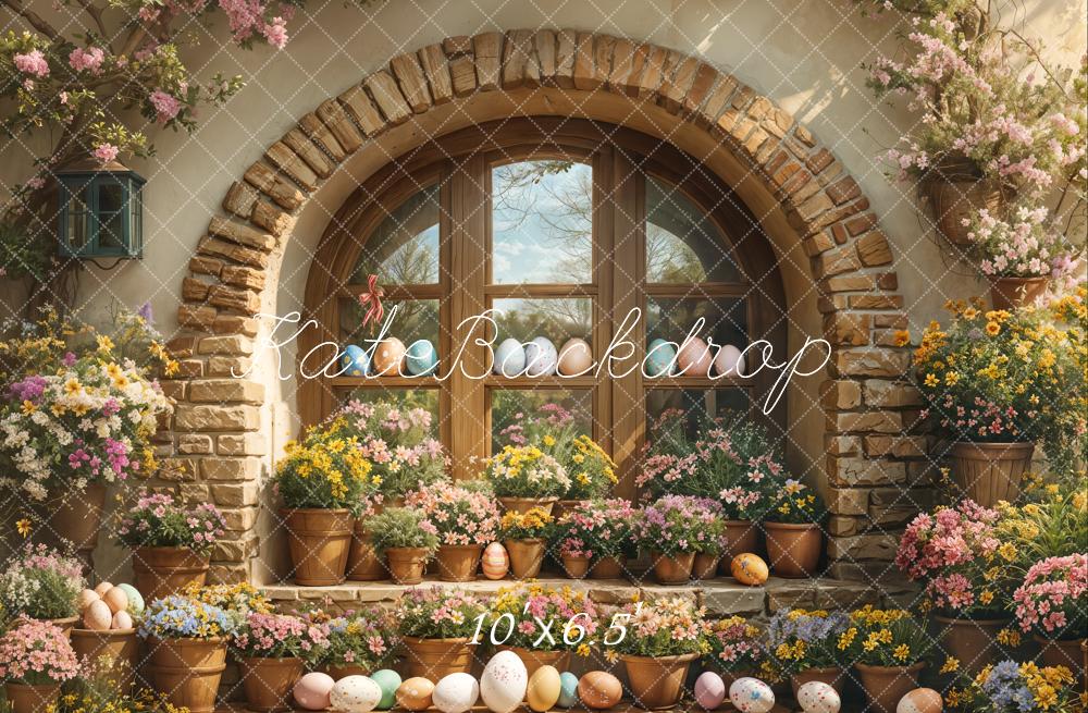 Kate Easter Floral Arched Window Backdrop Designed by Emetselch - Image 5