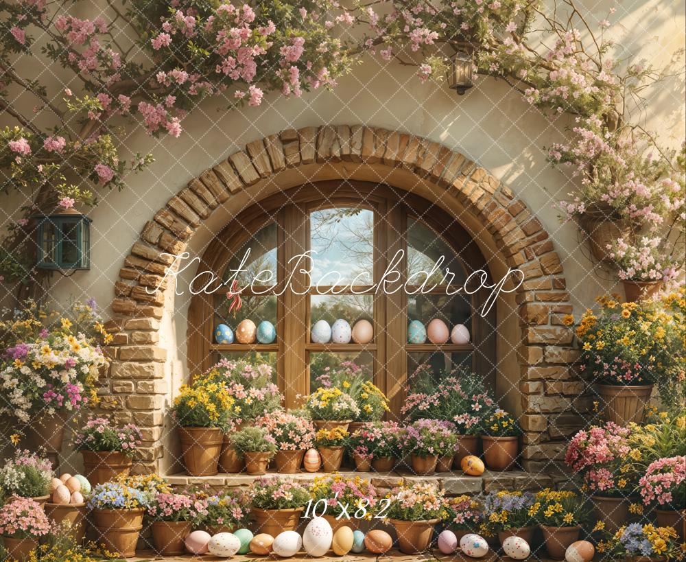 Kate Easter Floral Arched Window Backdrop Designed by Emetselch - Image 6