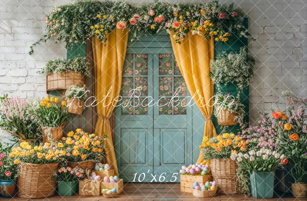 Kate Easter Floral Door Curtain Backdrop Designed by Emetselch - Image 10