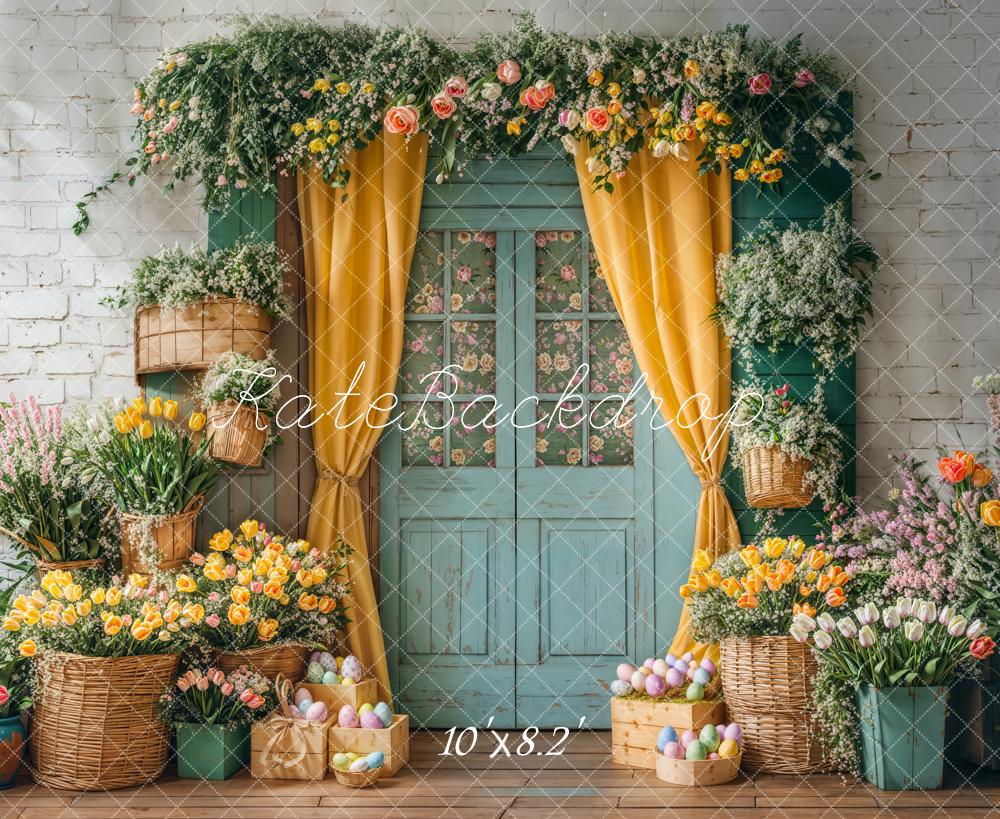 Kate Easter Floral Door Curtain Backdrop Designed by Emetselch - Image 11