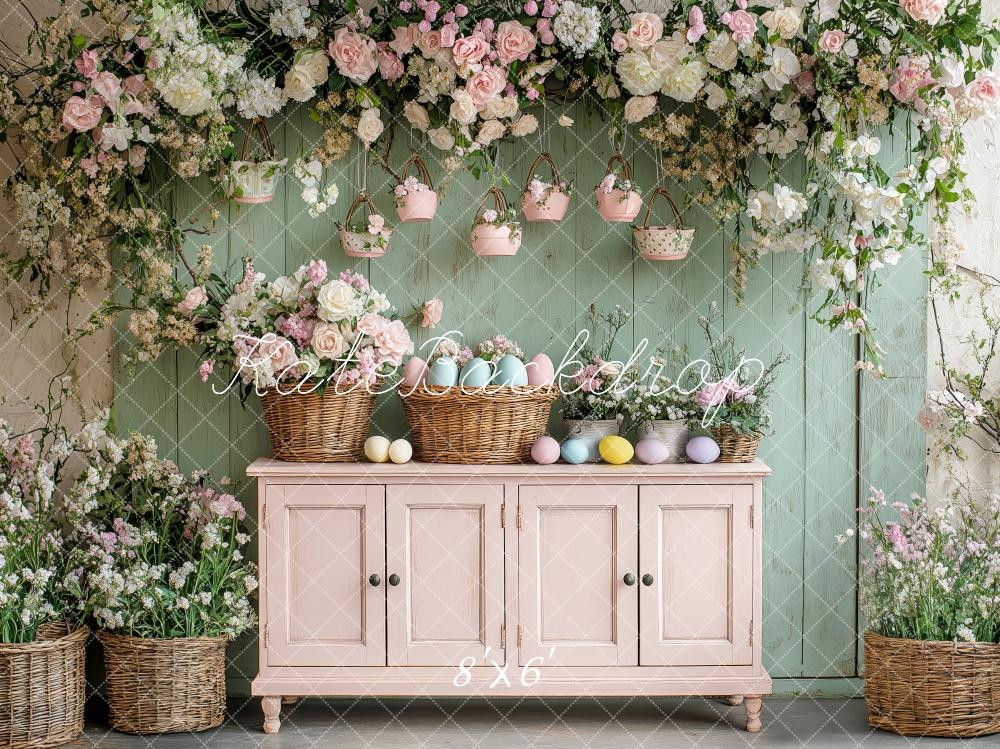Kate Easter Floral Egg Cabinet Backdrop Designed by Patty Robert - Image 3