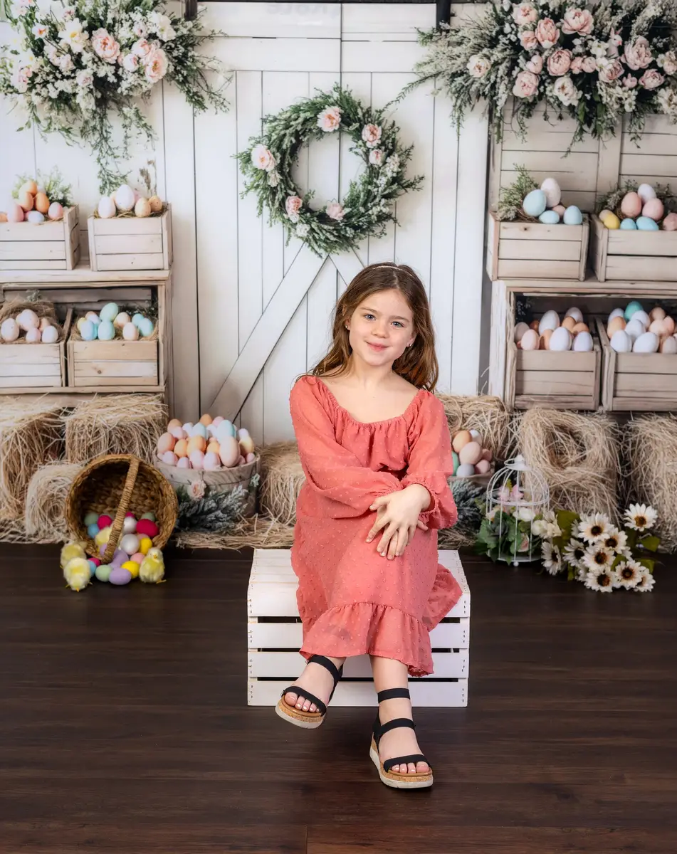 Kate Easter Floral Egg Farmhouse Backdrop Designed by Emetselch - Image 3