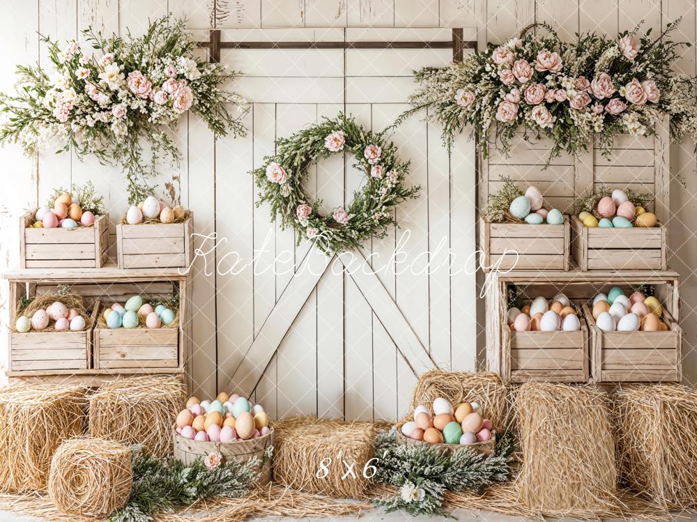 Kate Easter Floral Egg Farmhouse Backdrop Designed by Emetselch - Image 7