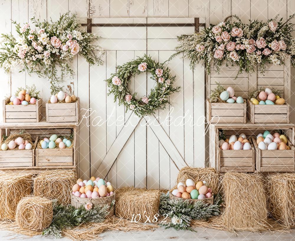 Kate Easter Floral Egg Farmhouse Backdrop Designed by Emetselch - Image 8