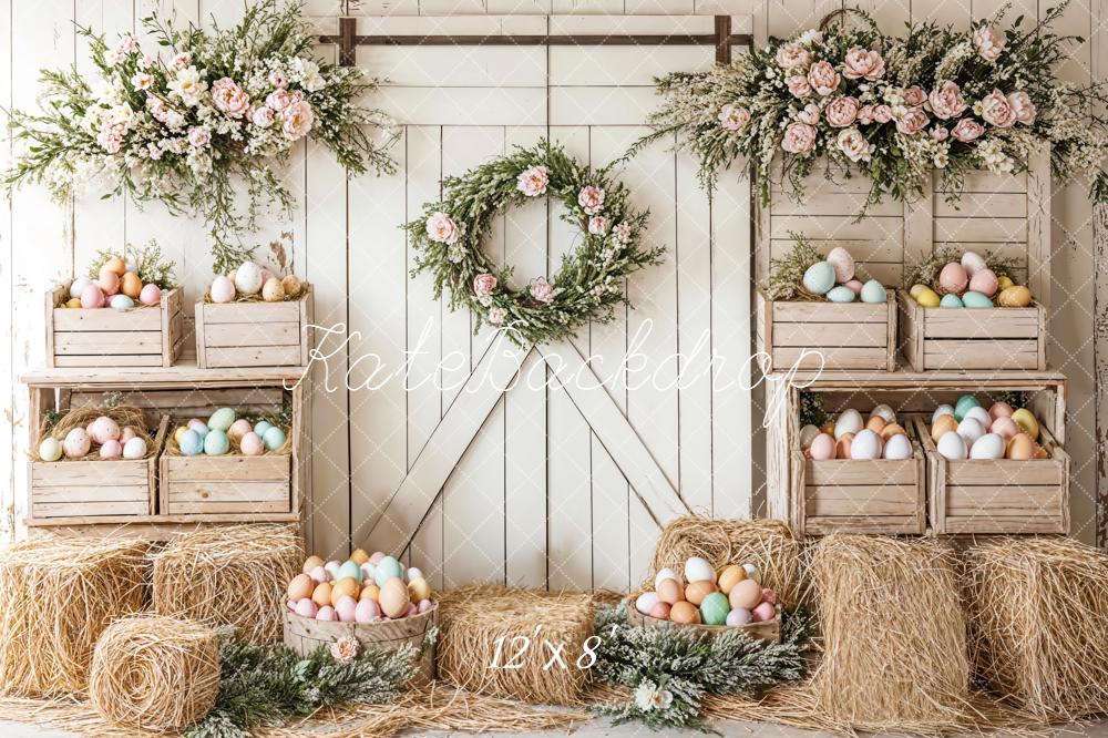 Kate Easter Floral Egg Farmhouse Backdrop Designed by Emetselch - Image 9