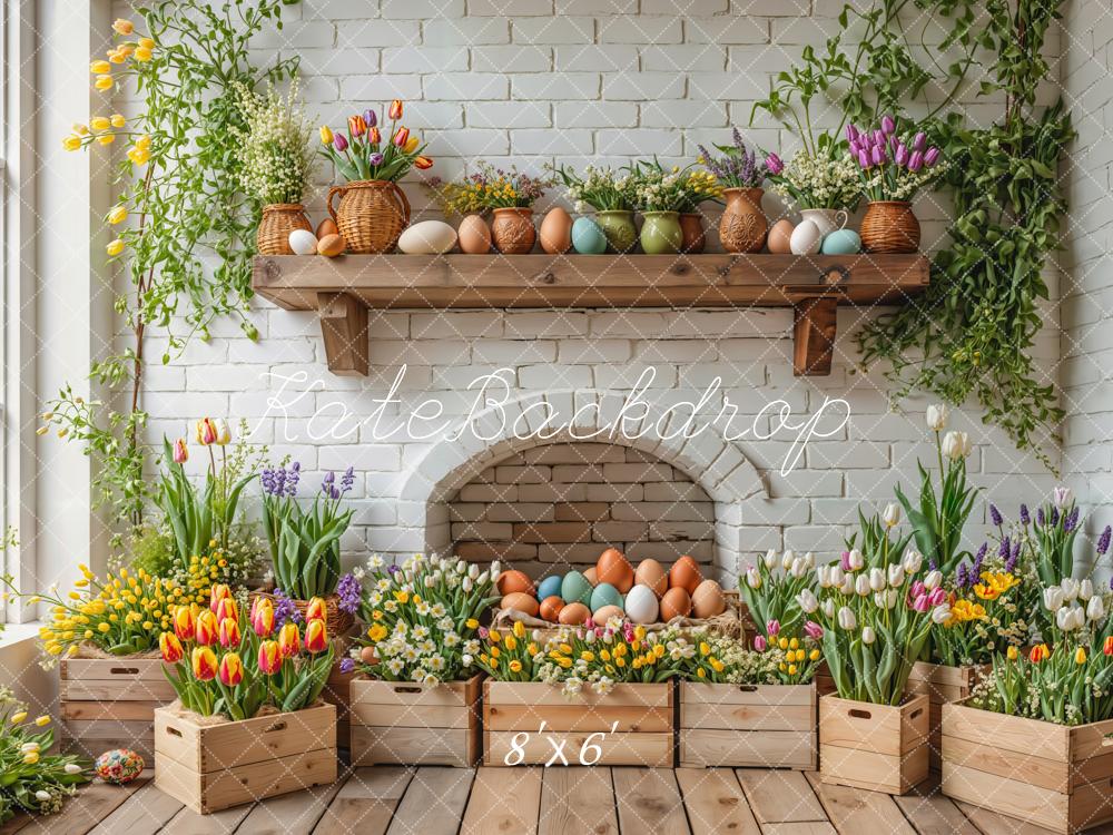 Kate Easter Floral Eggs Wooden Crates Backdrop Designed by Emetselch - Image 5