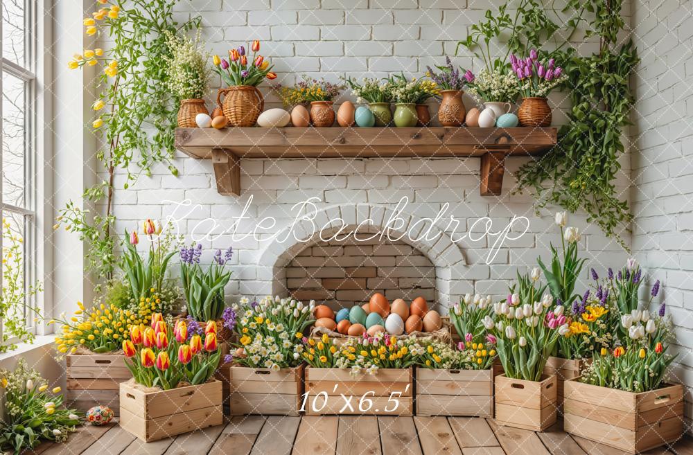 Kate Easter Floral Eggs Wooden Crates Backdrop Designed by Emetselch - Image 6