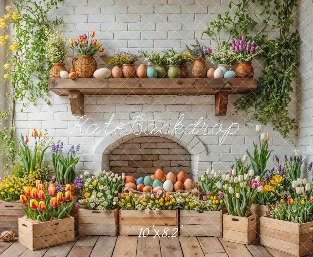 Kate Easter Floral Eggs Wooden Crates Backdrop Designed by Emetselch - Image 7