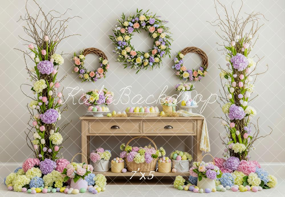 Kate Easter Floral Wreath Backdrop Designed by Patty Robert