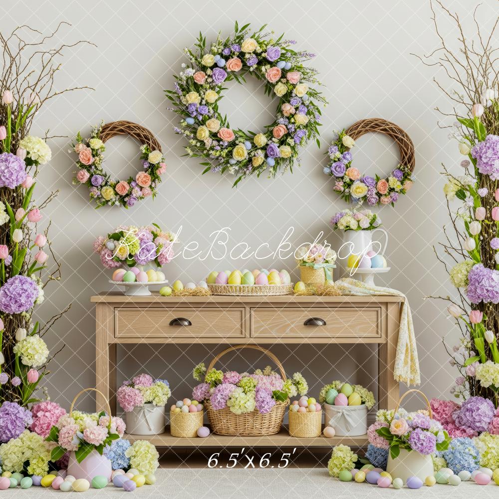 Kate Easter Floral Wreath Backdrop Designed by Patty Robert - Image 2
