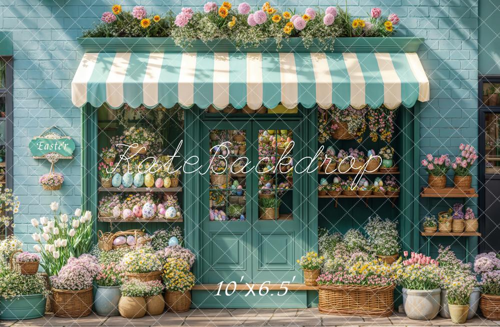 Kate Easter Flower Shop Blue Backdrop Designed by Emetselch - Image 4
