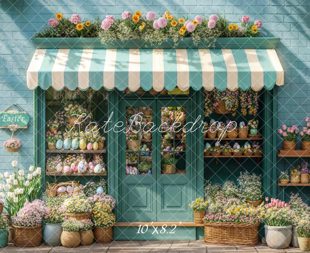 Kate Easter Flower Shop Blue Backdrop Designed by Emetselch - Image 5