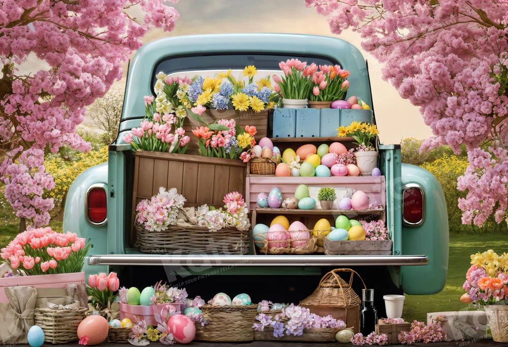 Kate Easter Flower Truck Backdrop Designed by Emetselch - Image 2
