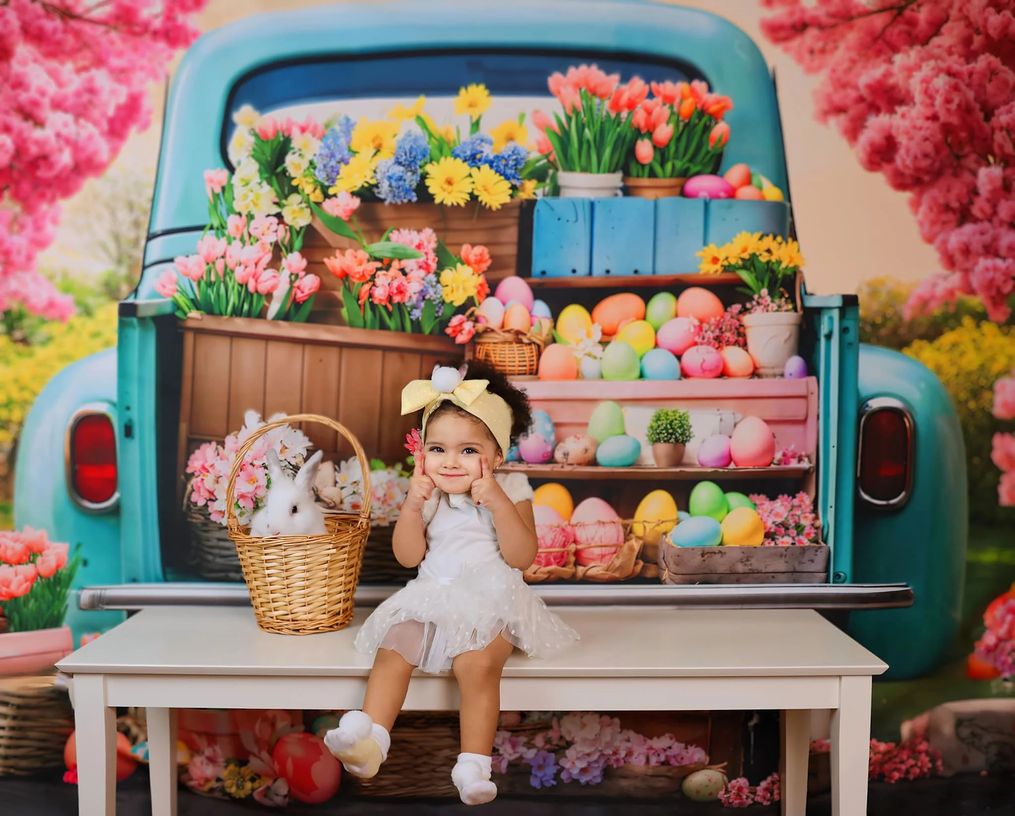 Kate Easter Flower Truck Backdrop Designed by Emetselch - Image 3